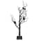 26.5" Black & Orange Glittered LED Tabletop Halloween Tree